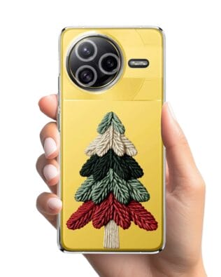 Etui do Xiaomi POCO F7 Ultra przeźroczyste, silikonowe Flexi, Przytulne święta, Dziana choinka