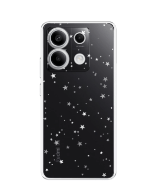Etui do Xiaomi Redmi Note 13 Pro 5G przeźroczyste, silikonowe Flexi, Zimowa magia, Szampańskie gwiazdki