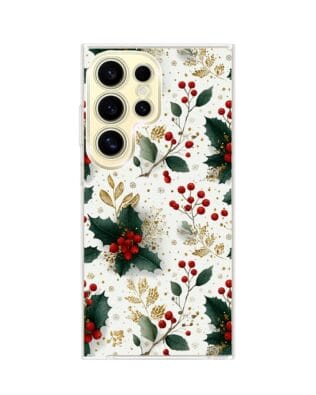 Etui do Samsung Galaxy S24 Ultra z MagSafe przeźroczyste, silikonowe Flexi, Przytulne święta, Ozdoby świąteczne