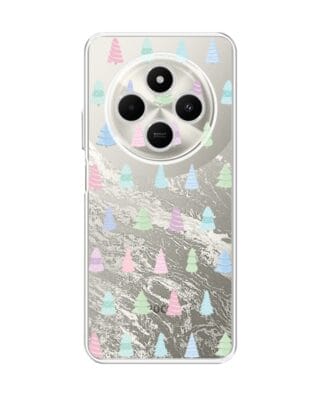 Etui do Xiaomi POCO C75 przeźroczyste, silikonowe Flexi, Pastelowe choinki