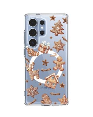 Etui do Samsung Galaxy S25 Ultra z MagSafe przeźroczyste, silikonowe Flexi, Magia pierniczków