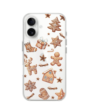 Etui do iPhone 16 przeźroczyste, silikonowe Flexi, Magia pierniczków