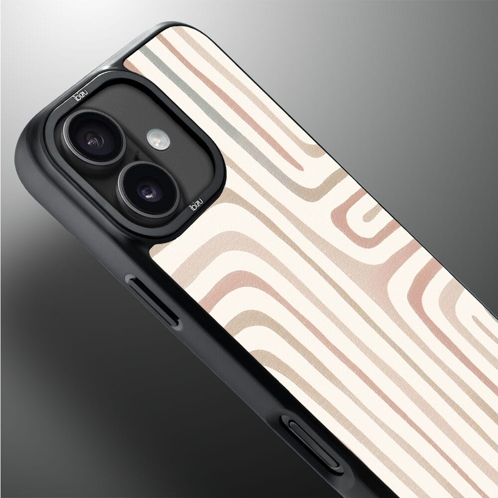 Etui do iPhone 17 IBIZU DropGuard Matt z MagSafe, Boho, Piaskowy labirynt - obrazek 5