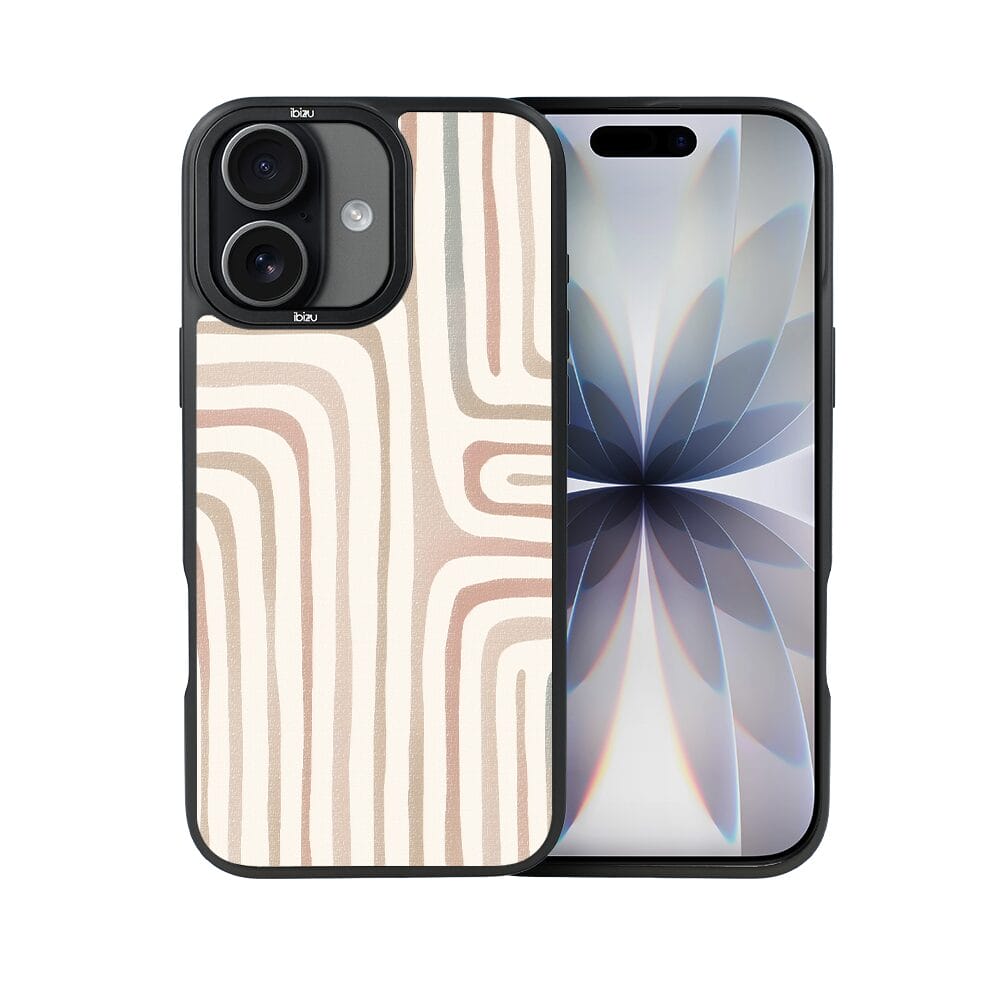 Etui do iPhone 17 IBIZU DropGuard Matt z MagSafe, Boho, Piaskowy labirynt - obrazek 2