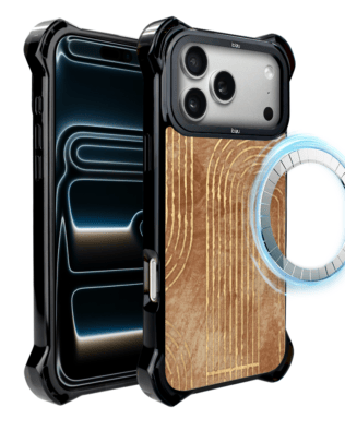 Etui do iPhone 17 Pro Max IBIZU DropGuard Ultra z MagSafe, Boho, Geometryczne linie