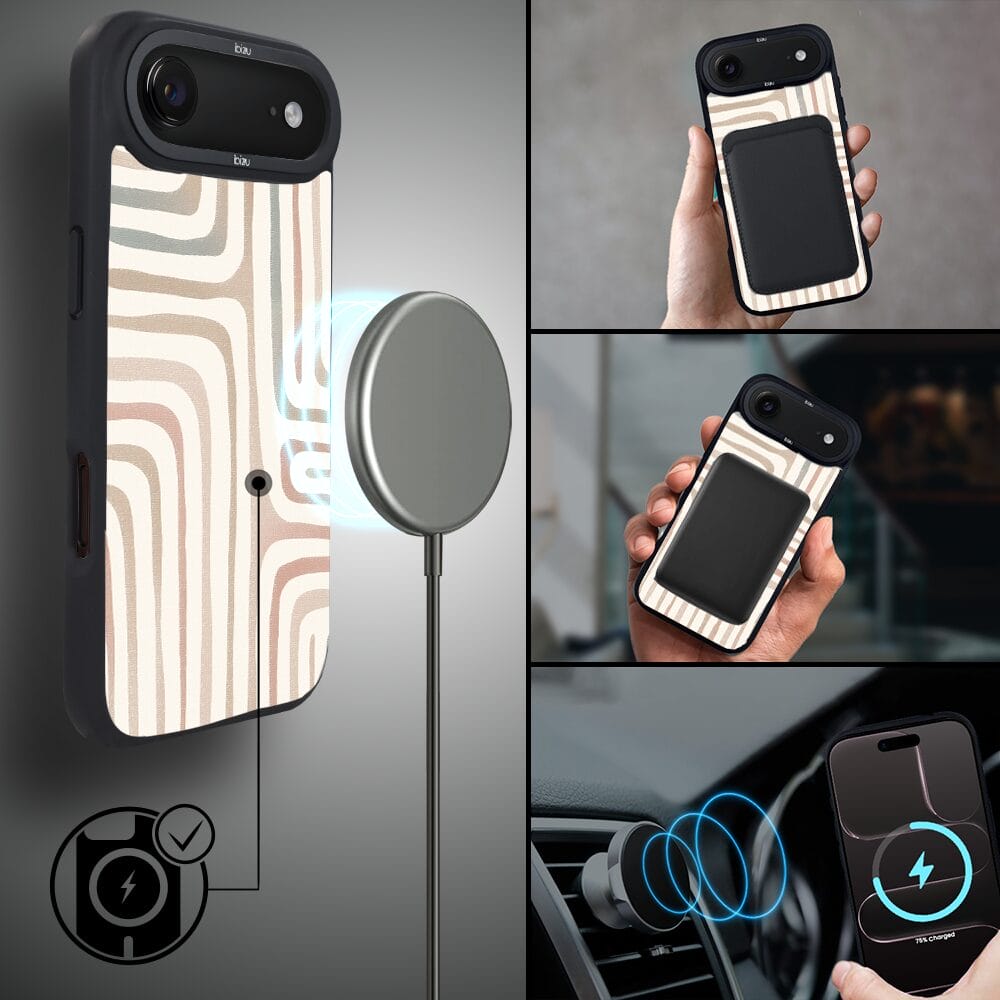 Etui do iPhone Air IBIZU DropGuard Matt z MagSafe, Boho, Piaskowy labirynt - obrazek 8