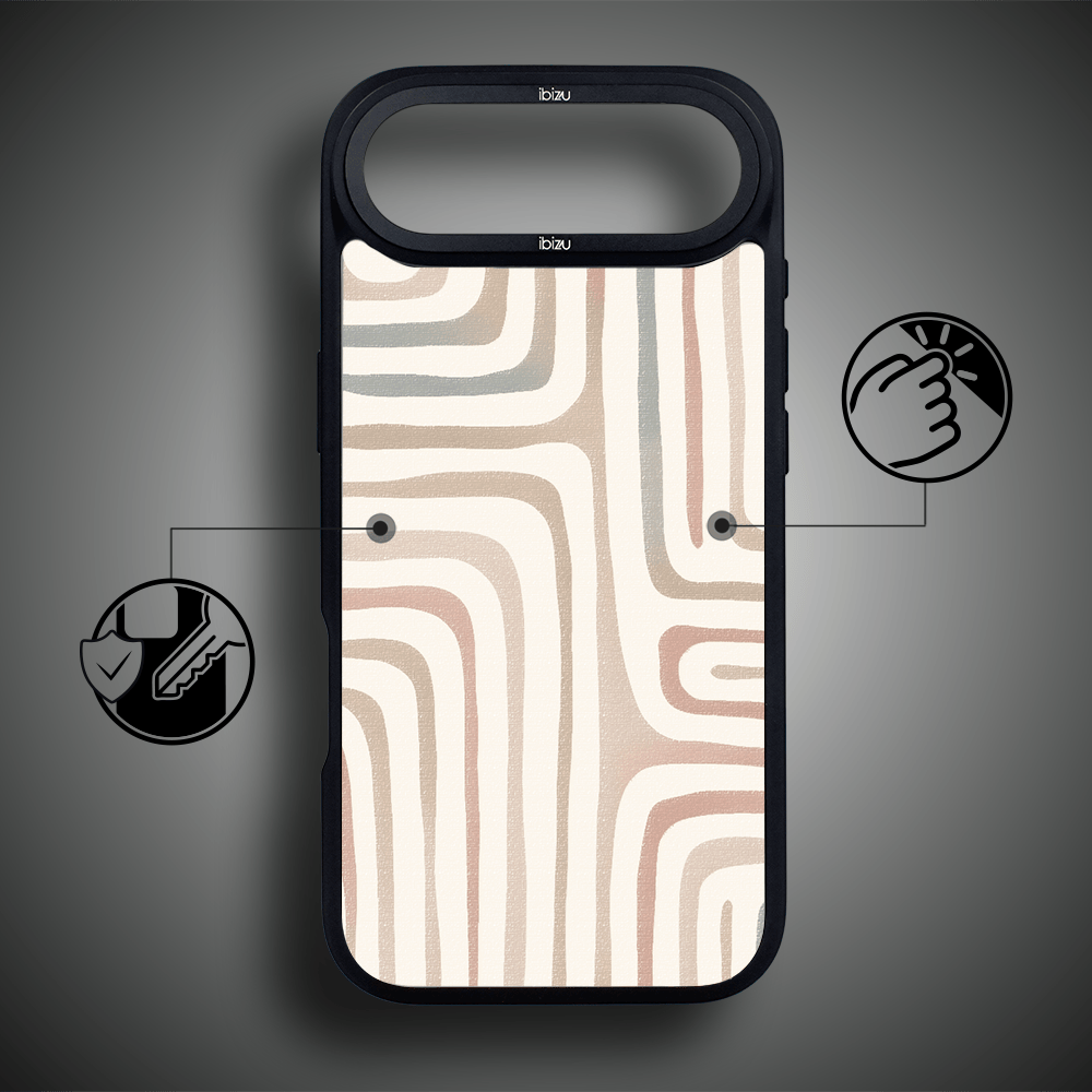 Etui do iPhone Air IBIZU DropGuard Matt z MagSafe, Boho, Piaskowy labirynt - obrazek 3