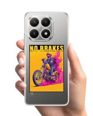 Etui do Xiaomi 15T przeźroczyste, silikonowe Flexi, Bikers, Motocyklem przez świat