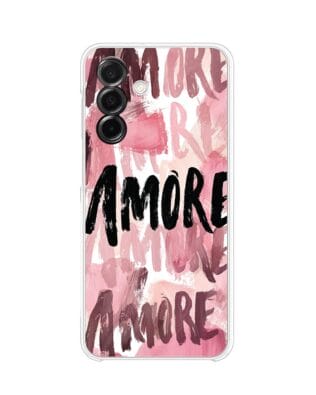 Etui do Samsung Galaxy A26 5G przeźroczyste, silikonowe Flexi, Positive Vibes, Amore Amore