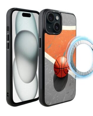 Etui do iPhone 15 Plus IBIZU DropGuard Matt z MagSafe, #Move, Koszykówka