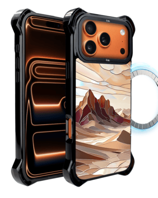 Etui do iPhone 17 Pro IBIZU DropGuard Ultra z MagSafe, Barwy Szkła, Pustynny spokój