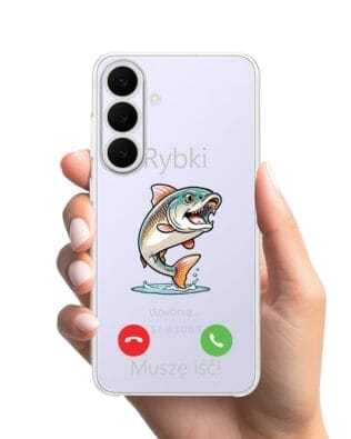 Etui do Samsung Galaxy S25 FE przeźroczyste, silikonowe Flexi, rybki dzwonią