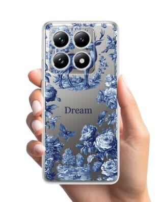 Etui do Xiaomi 14T przeźroczyste, silikonowe Flexi, Mystic, Dream Deer