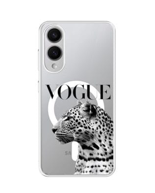 Etui do Samsung Galaxy S25 Edge z MagSafe przeźroczyste, silikonowe Flexi, Positive Vibes, Tygrys Vogue