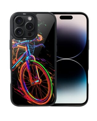 Etui do iPhone 14 Pro IBIZU DropGuard Matt z MagSafe, #ElectroMove, Rowerowa wibracja