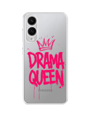 Etui do Samsung Galaxy S25 Edge przeźroczyste, silikonowe Flexi, Positive Vibes, Drama Queen