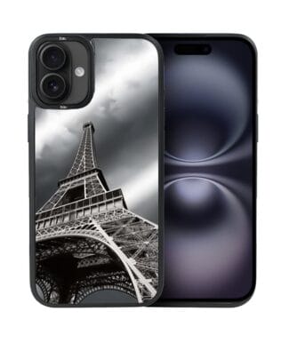 Etui do iPhone 16 Plus IBIZU DropGuard Matt z MagSafe, Noir City, Wieża Eiffla