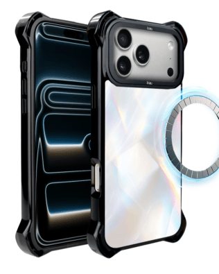 Etui do iPhone 17 Pro IBIZU DropGuard Ultra z MagSafe, Ethereal Essence, Opalizujący diament
