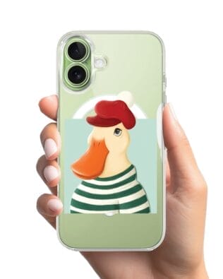 Etui do iPhone 17 z MagSafe przeźroczyste, silikonowe Flexi, kaczuszka