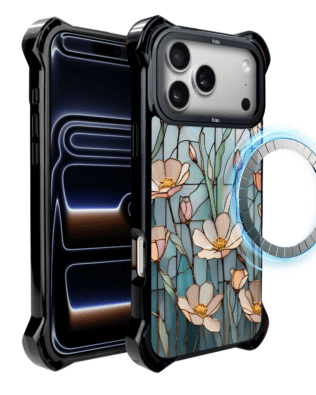 Etui do iPhone 17 Pro Max IBIZU DropGuard Ultra z MagSafe, Barwy Szkła, Szept kwiatów polnych