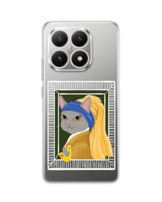 Etui do Xiaomi 15T przeźroczyste, silikonowe Flexi, kotek z kurczakiem