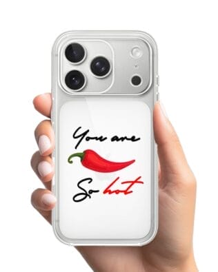 Etui do iPhone 17 Pro Max przeźroczyste, silikonowe Flexi, papryczka chilli