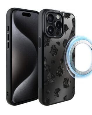 Etui do iPhone 15 Pro IBIZU DropGuard Matt z MagSafe, Midnight Mirror, Sen róż