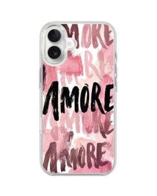 Etui do iPhone 17 z MagSafe przeźroczyste, silikonowe Flexi, Positive Vibes, Amore Amore