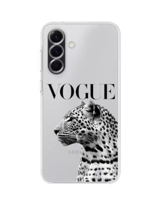 Etui do Samsung Galaxy A56 5G przeźroczyste, silikonowe Flexi, Positive Vibes, Tygrys Vogue