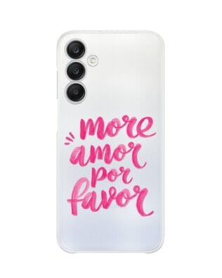 Etui do Samsung Galaxy A25 5G przeźroczyste, silikonowe Flexi, Positive Vibes, More amore per favore