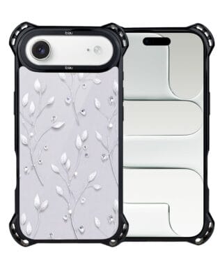 Etui do iPhone Air IBIZU DropGuard Ultra z MagSafe, Zimowa magia, Lodowe kwiaty