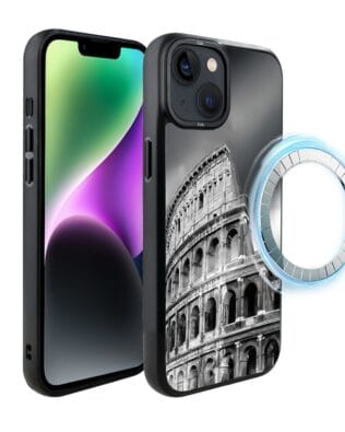 Etui do iPhone 14 IBIZU DropGuard Matt z MagSafe, Noir City, Koloseum