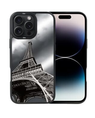 Etui do iPhone 14 Pro Max IBIZU DropGuard Matt z MagSafe, Noir City, Wieża Eiffla