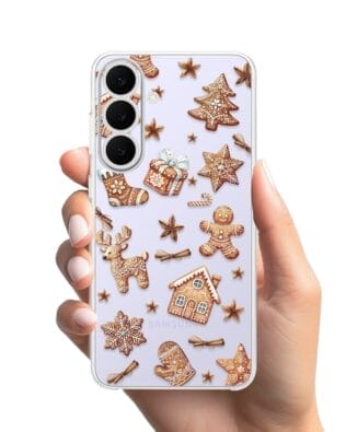 Etui do Samsung Galaxy S25 FE przeźroczyste, silikonowe Flexi, Magia pierniczków