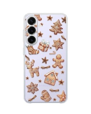 Etui do Samsung Galaxy S25 FE przeźroczyste, silikonowe Flexi, Magia pierniczków