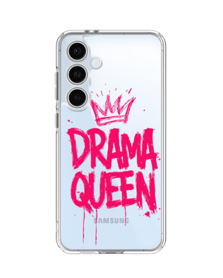 Etui do Samsung Galaxy S24 FE przeźroczyste, silikonowe Flexi, Positive Vibes, Drama Queen