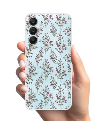 Etui do Samsung Galaxy M35 5G przeźroczyste, silikonowe Flexi, Mini Patterns, Różyczki