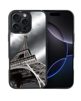 Etui do iPhone 16 Pro Max IBIZU DropGuard Matt z MagSafe, Noir City, Wieża Eiffla