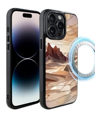 Etui do iPhone 14 Pro Max IBIZU DropGuard Matt z MagSafe, Barwy Szkła, Pustynny spokój