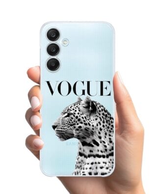 Etui do Samsung Galaxy M35 5G przeźroczyste, silikonowe Flexi, Positive Vibes, Tygrys Vogue