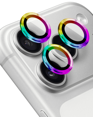 Metalowa osłona obiektywu aparatu ze szkła hartowanego 9H do iPhone 17 Pro Max, 1 zestaw, kameleon