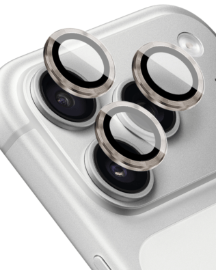 Metalowa osłona obiektywu aparatu ze szkła hartowanego 9H do iPhone 17 Pro, 1 zestaw, tytanowe