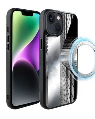 Etui do iPhone 14 Plus IBIZU DropGuard Matt z MagSafe, Noir City, Drapacze chmur