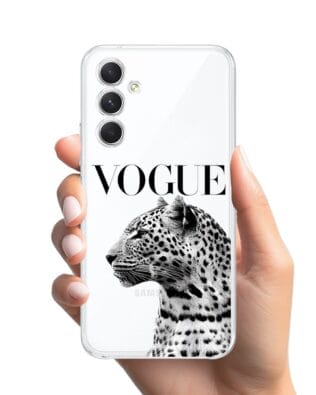 Etui do Samsung Galaxy A54 5G przeźroczyste, silikonowe Flexi, Positive Vibes, Tygrys Vogue