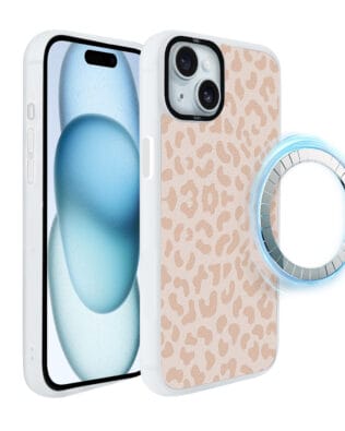 Etui do iPhone 15 Plus IBIZU DropGuard Matt z MagSafe, Boho, Delikatna panterka
