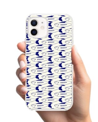 Etui do iPhone 12 przeźroczyste, silikonowe Flexi, pływające rybki