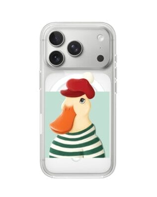 Etui do iPhone 17 Pro z MagSafe przeźroczyste, silikonowe Flexi, kaczuszka