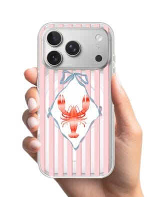 Etui do iPhone 17 Pro z MagSafe przeźroczyste, silikonowe Flexi, Summer Patterns, Homar