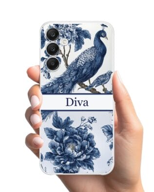 Etui do Samsung Galaxy A25 5G przeźroczyste, silikonowe Flexi, Mystic, Diva Peacock
