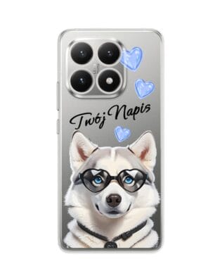 Etui do Xiaomi 15T przeźroczyste, silikonowe Flexi, Puppy Love, pies rasy Husky